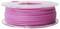Szpula z różowym filamentem do drukarki 3D na przezroczystym pojemniku plastikowym, przeznaczona do stosowania w drukarkach 3D.