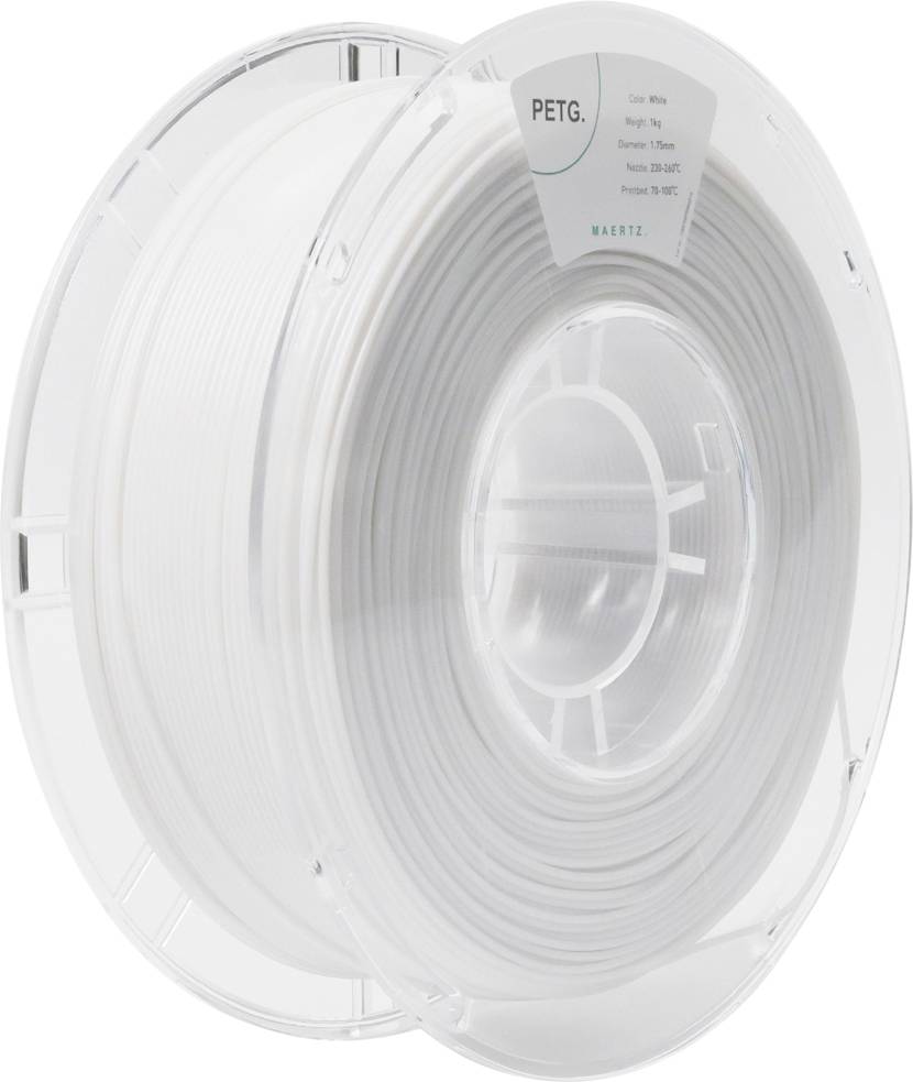 Maertz PMMA-1011-002 PMMA-1011-002 Філамент для 3D-принтерів PETG хімічно стійкий 1,75 мм 1000 г білий 1 шт.