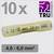10x Złączek TRU Components, 4,0-6,0 mm², żółte, AWG 12-10 napisane czarną czcionką na szarym tle.