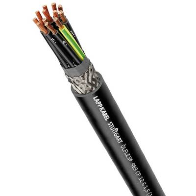 Obraz przedstawia czarny przewód elektryczny z wieloma przewodnikami miedzianymi z napisem 'LAPPKABEL STUTTGART ÖLFLEX'.