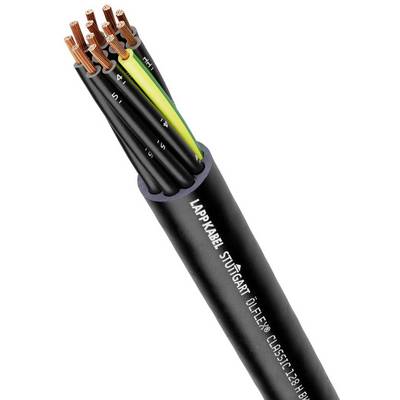 Wielożyłowy kabel z czarną izolacją i przewodami miedzianymi, z napisem: 'Lappkabel Stuttgart Ölflex Classic 128 H 5 G1,5'.