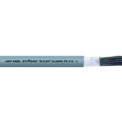 Przewód z napisem 'LAPP KABEL STUTTGART ÖLFLEX CLASSIC FD 810 CE', wykazuje kilka żył w różnych kolorach.
