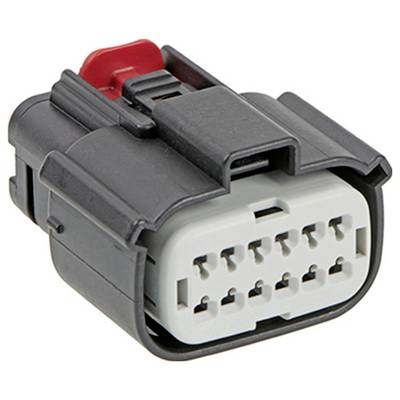 Czarny elektryczny złącz wielostykowy, odpowiedni do połączeń w urządzeniach elektronicznych lub pojazdach.