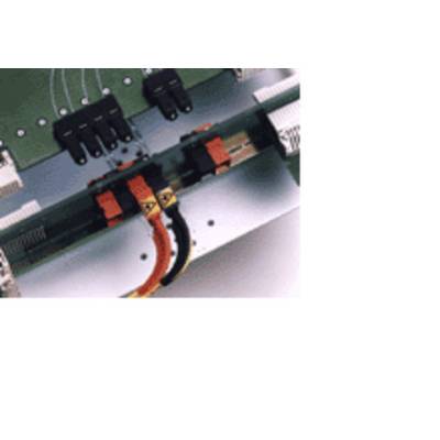 Fragment płytki elektronicznej z połączeniami kablowymi i złączami, prezentujący komponenty techniczne.