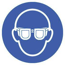 Обов'язковий знак: використовувати захисні окуляри 1 шт.