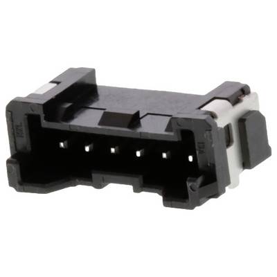 Prostokątny, czarny złącz elektroniczny z wieloma metalowymi stykami.