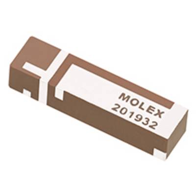 Prostokątny, brązowo-biały elektroniczny rezystor z napisem 'MOLEX 201932'.