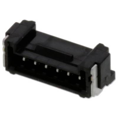 Czarny wtyk elektryczny o prostokątnym kształcie, z wieloma stykami metalowymi wewnątrz, używany do połączeń elektronicznych.