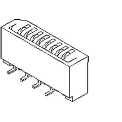 Schematyczny diagram złącza elektronicznego z sześcioma stykami, przedstawiony w rzucie izometrycznym.
