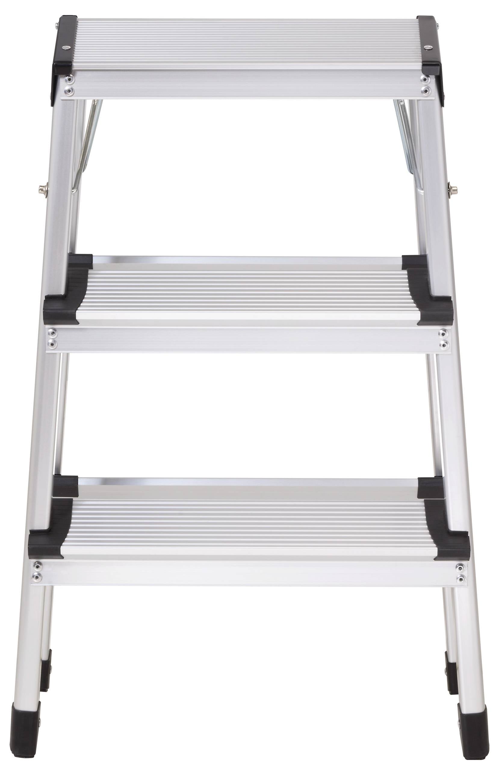 Двомісні драбини TOOLCRAFT TO-10104642 зі сходинкою, складні, збираються без інструментів