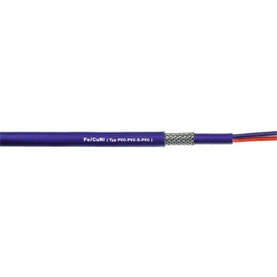 Niebieski kabel z białym nadrukiem 'Rv0.6/1 kV PVC/PVC-SHVC', otoczony przewodami ochronnymi z metalu oraz czerwonymi i niebieskimi kablami wewnętrznymi.