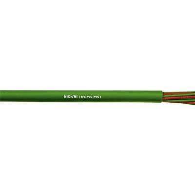 Zielony kabel z napisem 'NGAFIH (1) do PVC-PVC', przedstawiający czerwone i zielone przewody wewnętrzne na jednym końcu.