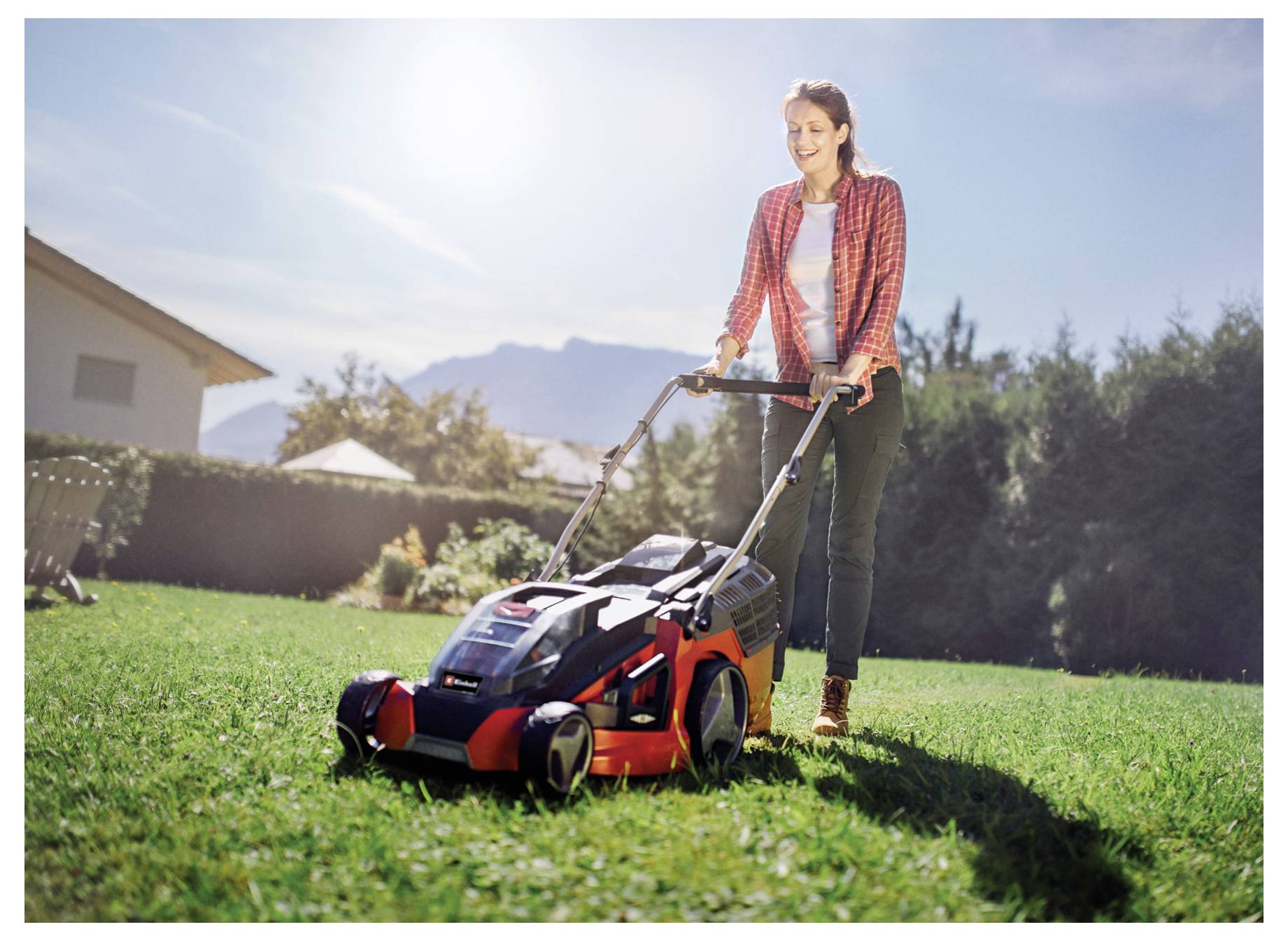 Einhell Power X-Change GE-CM 43 Li M Kit (2x4,0Ah) akumulatorowy Akumulatorowa kosiarka do trawy zaw. ładowarkę, zaw. 2 -4