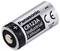 Bateria litowa CR123A firmy Panasonic, oznaczona jako 'Industrial Lithium' z certyfikatem CE, cylindryczna, przeznaczona do zastosowań przemysłowych.