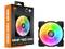 Wentylator do komputera z podświetleniem RGB w opakowaniu. Model 'MHP 120 ARGB', odpowiedni do wydajnych radiatorów.
