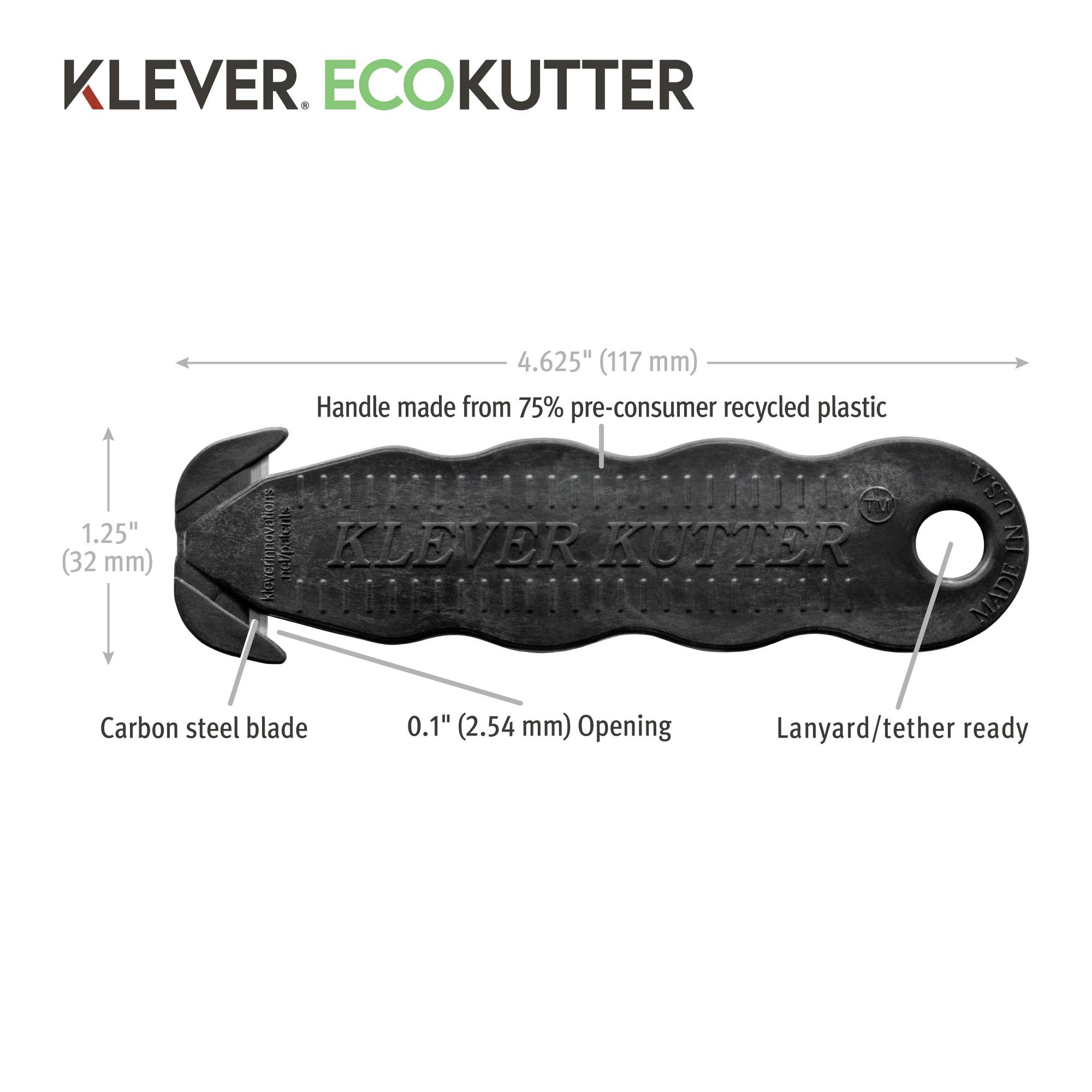 Nóż Klever ECO w kolorze czarnym wykonany z tworzywa sztucznego pochodzącego z recyklingu ECO-1E Berger & Schröter C1011-5