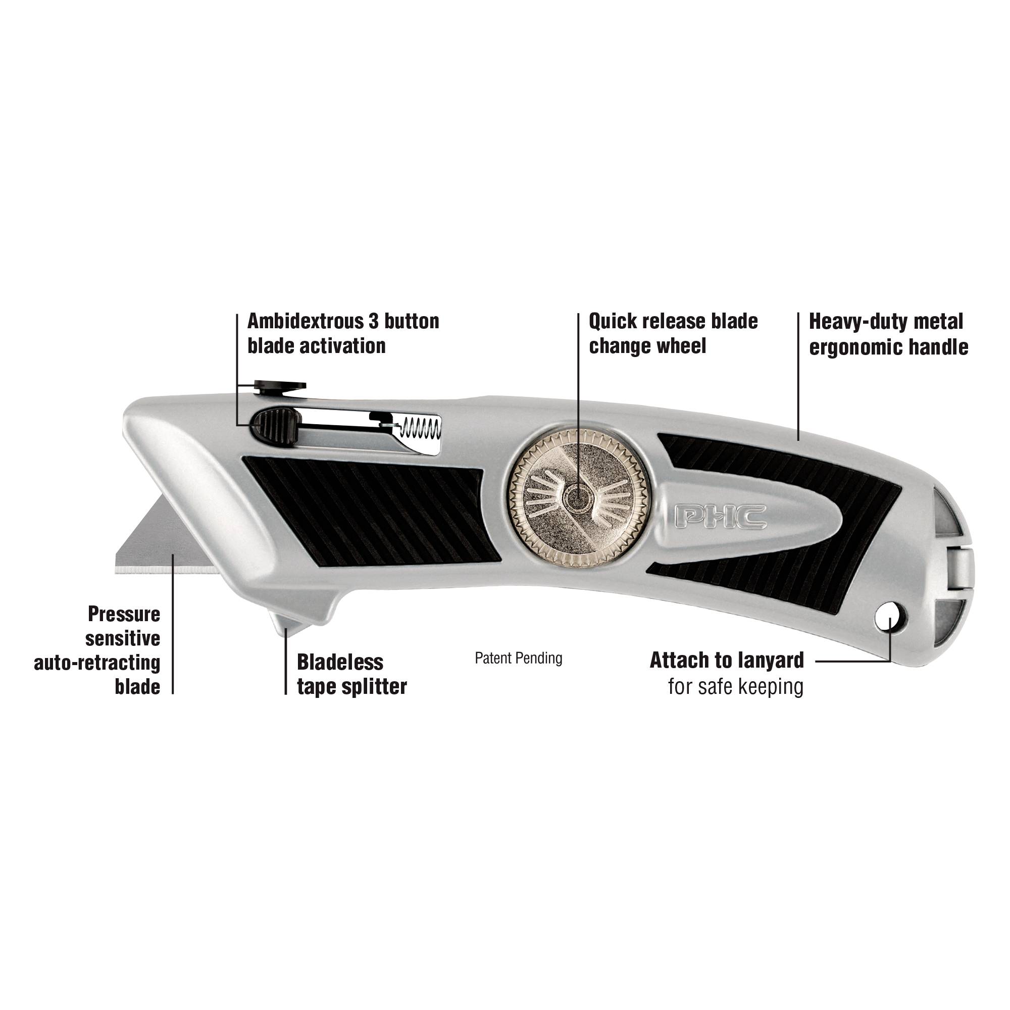 Ніж PHC QBAR з повністю автоматичним складуванням леза, безпечний, Berger & Schröter E13301-9, 1 шт.