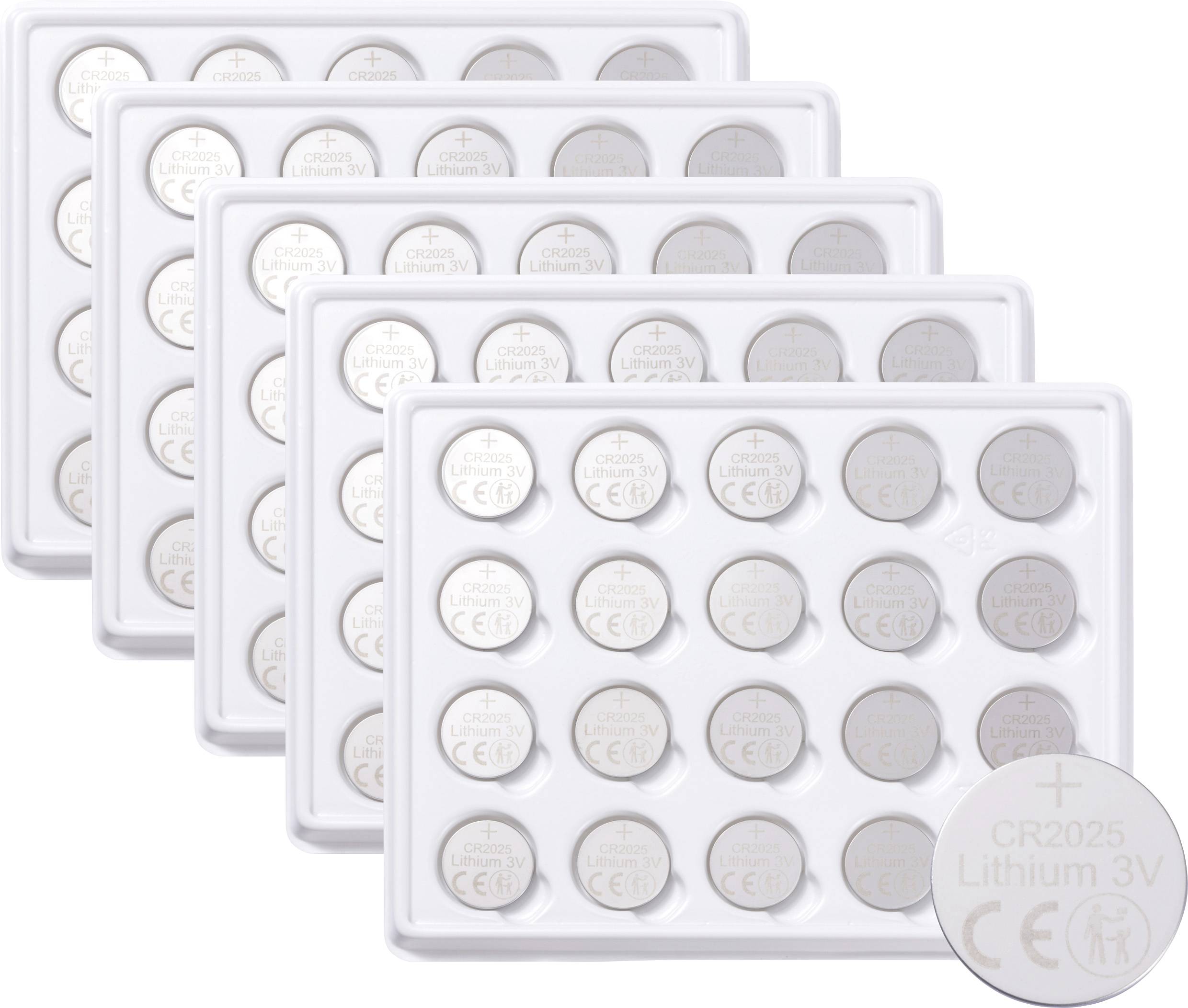 Батарейка-ґудзик CR 2025 VOLTCRAFT CR2025 3 В 100 шт. 160 мАг літієва