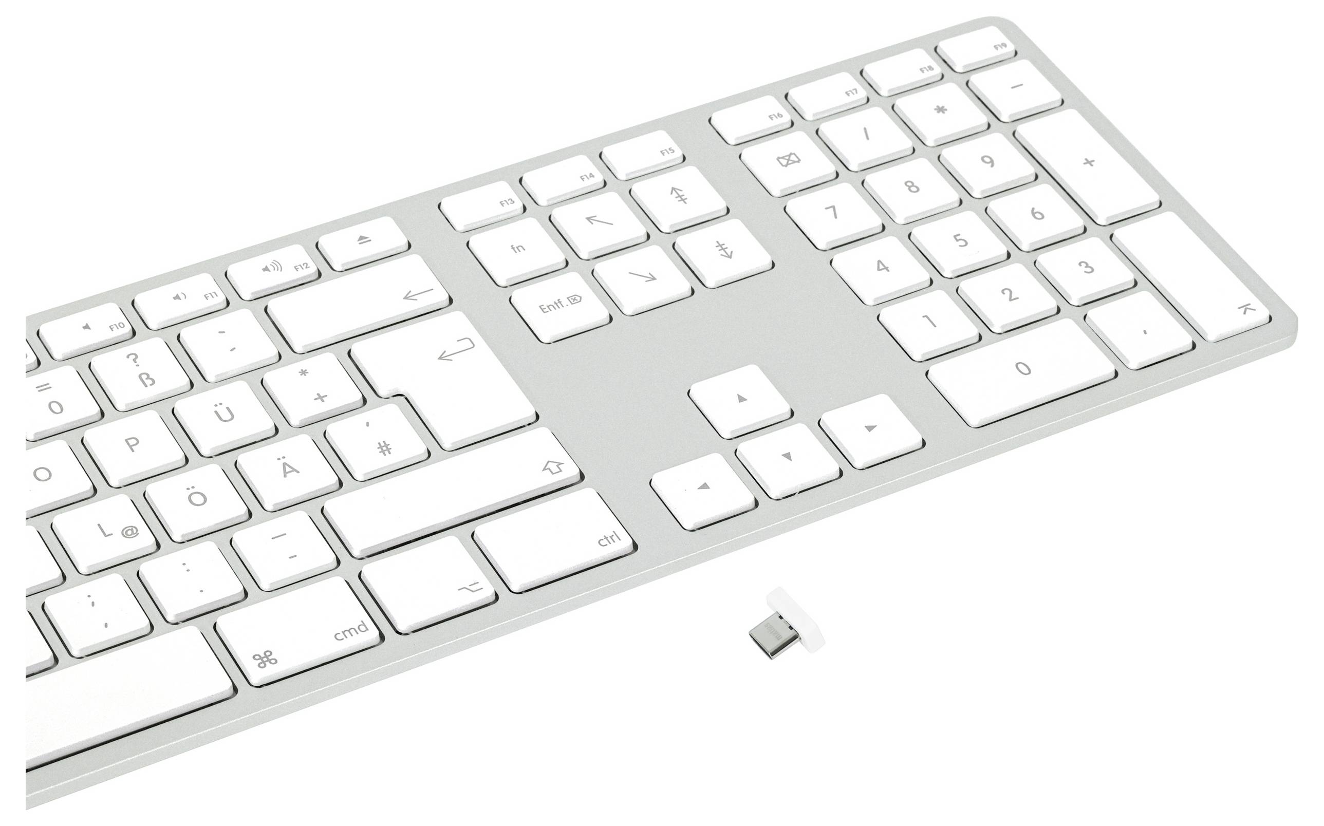 Бездротова клавіатура Matias FK416DCS-DE з USB-C® для Mac (німецька, QWERTZ, Macintosh)