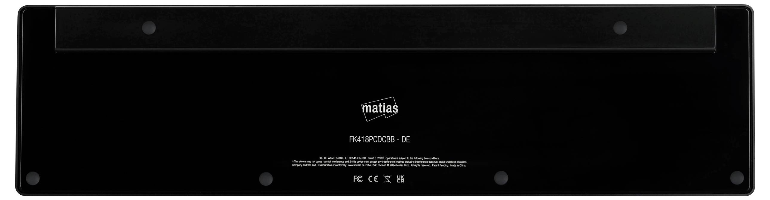 Klawiatura Matias FK418PCDCBB-DE Wireless USB-C® Aluminum Keyboard Niemiecki, QWERTZ-5