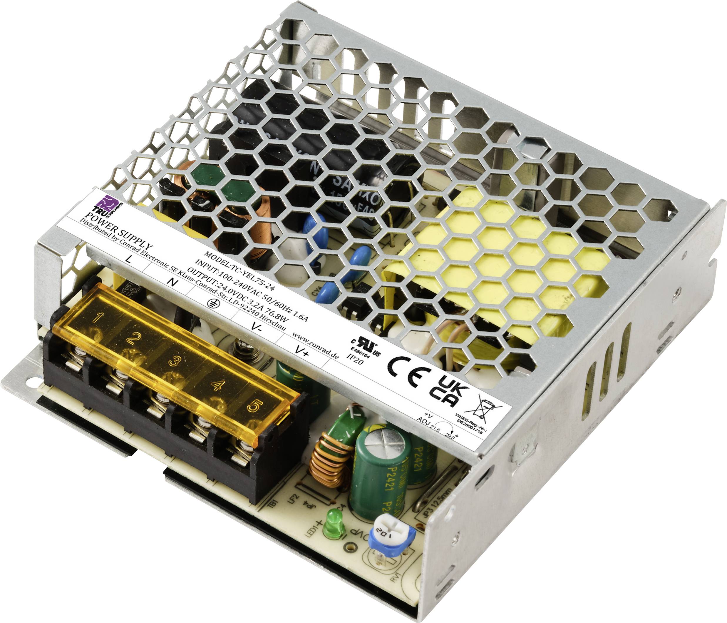 Блок живлення TRU COMPONENTS TC-13496732 24 В постійного струму 3,2 А 76,8 Вт