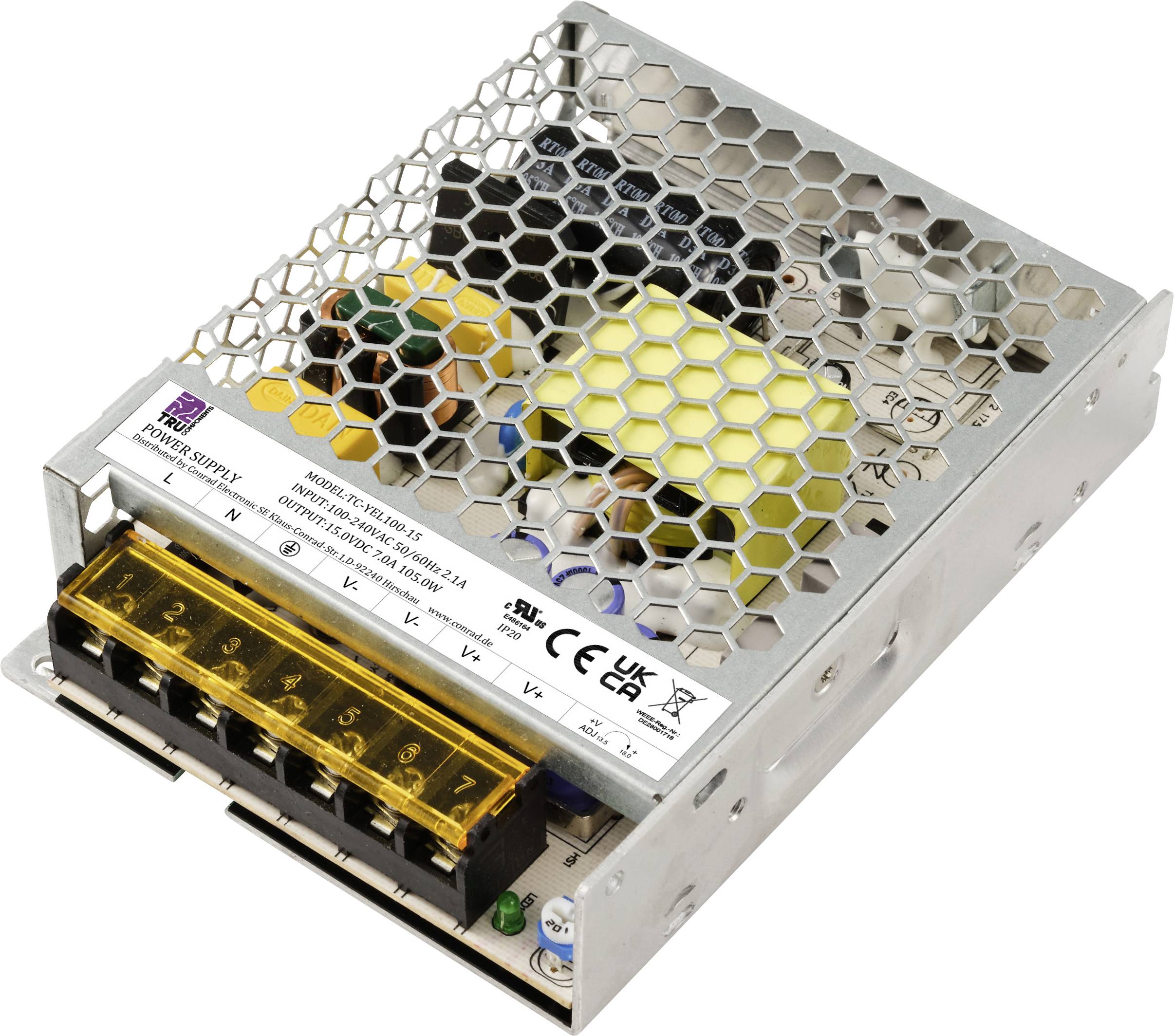 Блок живлення TRU COMPONENTS TC-13496744 15V/DC 7A 105W