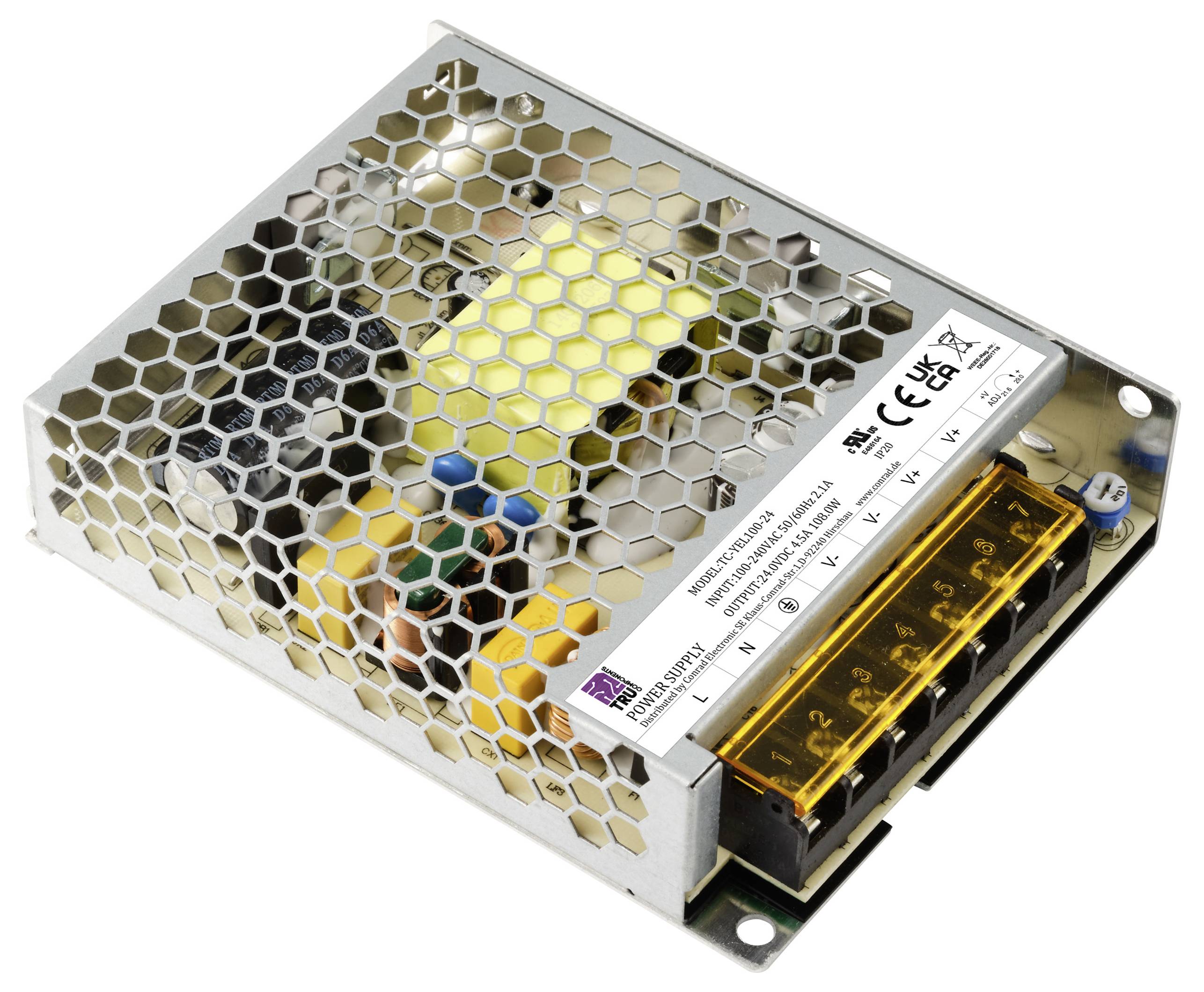 TRU COMPONENTS TC-13496748 Адаптер/блок живлення 24 В/DC 4,5 A 108 Вт