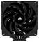 Wentylator komputerowy z czarną obudową i centralnym logo producenta.