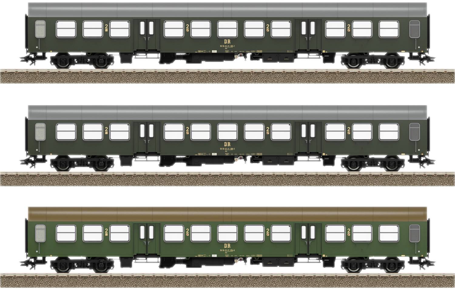 Легковий автомобіль TRIX H0 23180 Комплект H0 з 3 легкових автомобілів Halberstädter DR