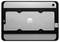 Szara tylna obudowa iPada z Logo Apple'a pośrodku, otoczona czarnym systemem mocowania ramki.