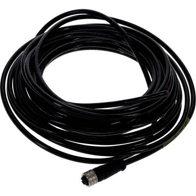 Czarny, skręcony kabel z metalowym złączem na jednym końcu, odpowiedni do podłączeń sprzętu elektronicznego lub audio.