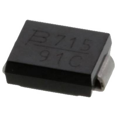 Czarny element elektroniczny z napisem 'B715 91C'. Ma prostokątny kształt i zaokrąglone krawędzie.