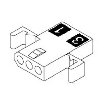 Trójstykowa wtyczka z oznaczonymi zaciskami 1-3, stosowana w urządzeniach elektronicznych do bezpiecznego podłączania przewodów.