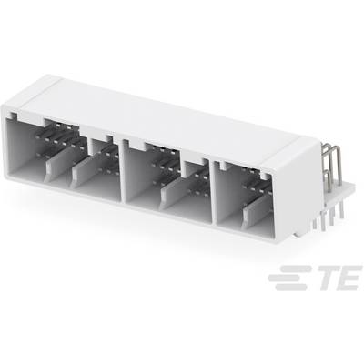 Elektroniczny złącz z czterema prostokątnymi portami i stykami po bokach, odpowiedni do zastosowań przemysłowych.