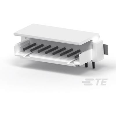 Biały elektryczny złącz wtykowy z wieloma stykami. Odpowiedni do urządzeń elektronicznych. Wyprodukowany przez TE Connectivity.
