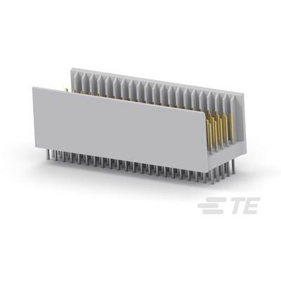 Złącze wtykowe z pozłacanymi stykami i obudową z szaworgo tworzywa sztucznego. Przeznaczone do połączeń elektronicznych.