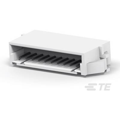 Biała wtyczka złącza z wieloma stykami do zastosowań elektronicznych, w prostym, funkcjonalnym designie.