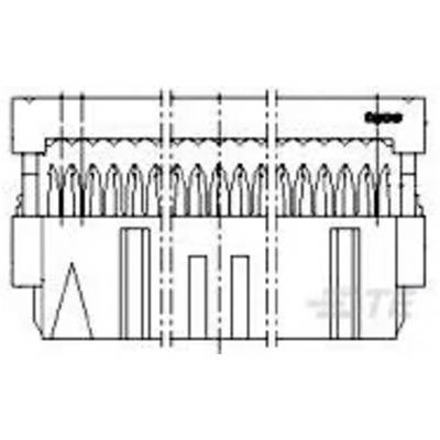 Rysunek techniczny specjalnego złącza elektrycznego. Szczegółowe przedstawienie pinów i kształtu obudowy. Góra rysunku opisana.