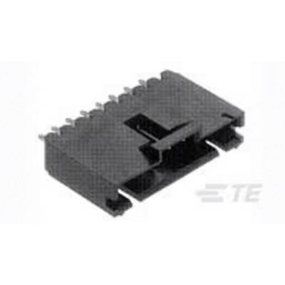 Czarny prostokątny elektroniczny adapter wtykowy z wieloma stykami, widziany z boku.