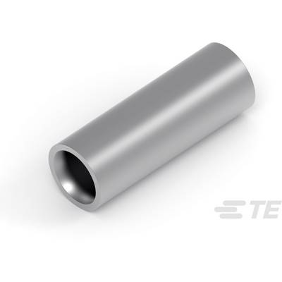 Srebrny, cylindryczny metalowy pręt na białym tle, prawdopodobnie element mechaniczny lub elektroniczny.