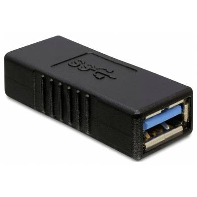 Czarny adapter USB z niebieskim gniazdem USB 3.0.