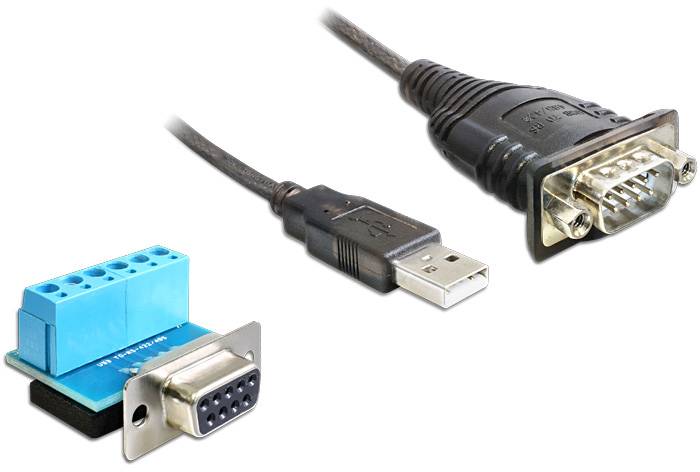 Adapter USB na port szeregowy oraz konwerter listwy zaciskowej. Urządzenie do łączenia komputerów z interfejsami szeregowymi.