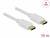 Białe złącze DisplayPort, 10 metrów długości, obsługujące 4K przy 60Hz, do połączeń wideo i audio między urządzeniami.