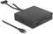 Czarny hub USB z wieloma portami: dwa porty USB-A, jeden port USB-C oraz dodatkowe złącze kablowe. Oznaczony napisem 'DELOCK'.
