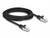 Czarny kabel Ethernet z dwoma wtyczkami RJ45.