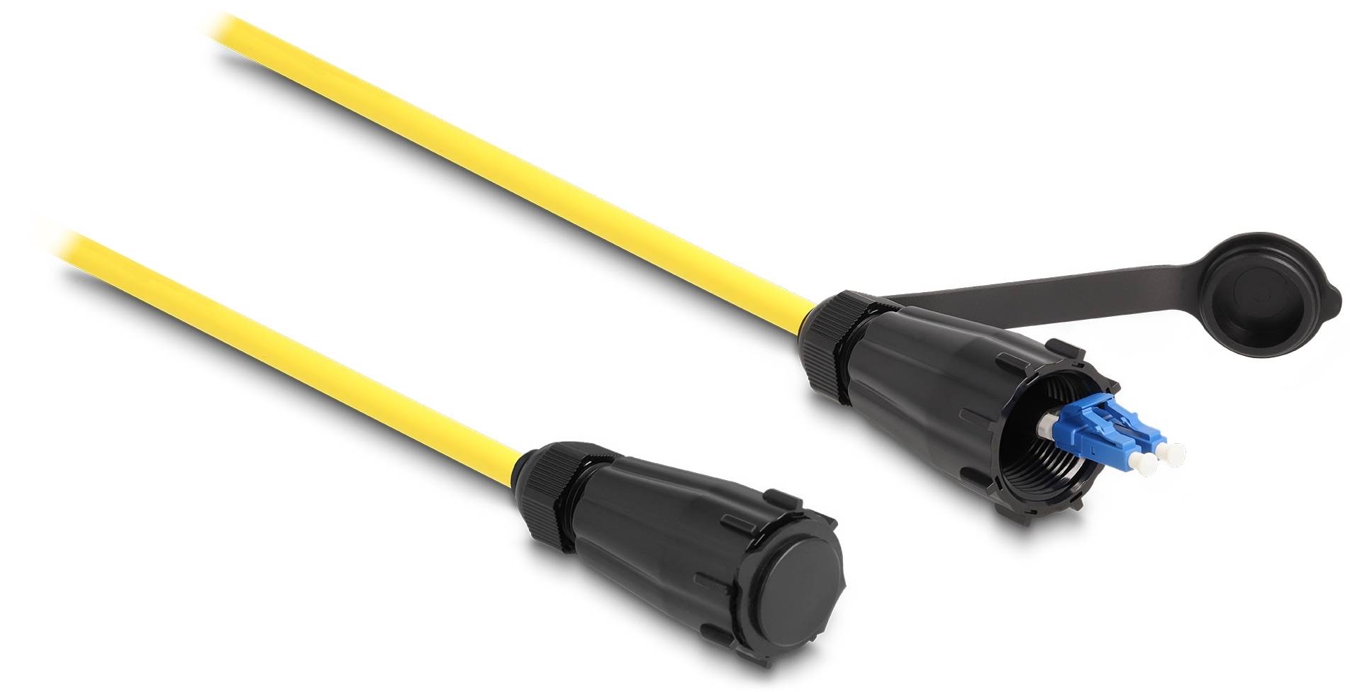 Delock 87887 światłowodowe do światłowodów kabel 1 m żółty [1x złącze męskie LC - 1x złącze męskie LC] 9/125 µ Singlemod-1