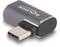 Adapter USB-C, fioletowy, z logo Delock, umożliwia podłączenie wtyczek USB-A do urządzeń z gniazdami USB-C.