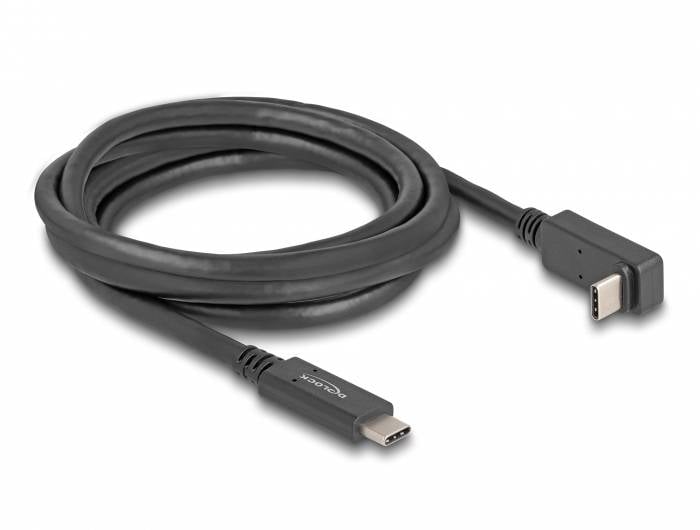 Delock USB-C Kabel Złącze męskie USB-C®, Złącze męskie USB-C® 2.00 m czarny 80035