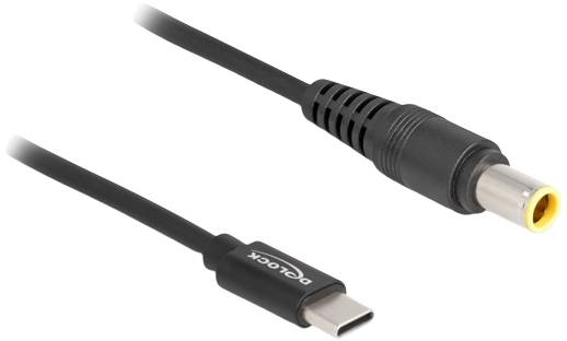 Kabel z wtyczką USB-C na DC, odpowiednie do zasilania urządzeń z odpowiednimi złączami.