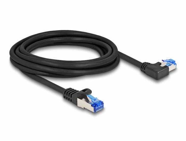 kabel LAN Delock 80220, 1 szt., RJ45, CAT 6a, S/FTP, 3.00 m, czarny